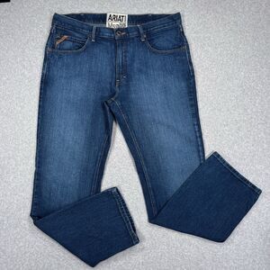 Ariat Jeans Mens 38x34 Blue M5 Stack Slim Straight Mid Rise Western Cowboy Denim